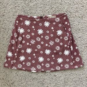 Altar’d State Retro Floral Mini Skirt